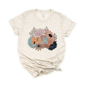 Simply Sage Market Women's Mama Colorful Flower Bouquet Short Sleeve Graphic Tee - 1 of 2