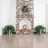 Artificial Boston Fern 15.7" Faux Silk Plant - UV Resistant Indoor Fake Tree with Realistic Leaves and Construction Basket - Perfect for Home Decor - 4 of 4