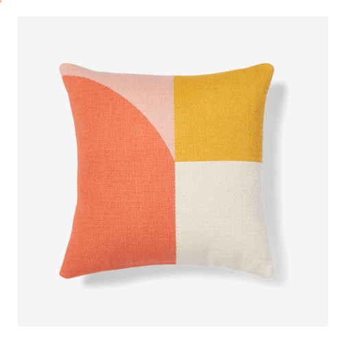 Color Block Square Throw Pillow Ivory/Peach - Threshold™