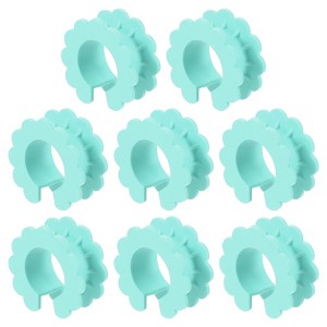 Unique Bargains Windproof Silicone Anti-Drop Flexible Clothes Hanger Fixing Buckle 8 Pcs - 1 of 3