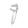RS Pure by Ross-Simons 0.10 ct. t.w. Diamond Horseshoe Ring in Sterling Silver - 3 of 4