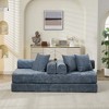 TIRAMISUBEST Convertible Floor Sofa Bed - Chenille Folding Mattress Couch w/Armrest for Living Room, Bedroom & Studio - 4 of 4