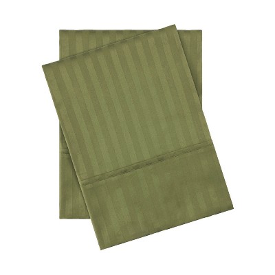 400 Thread Count Cotton Stripe 2 Piece Pillowcase Set by Blue Nile Mills