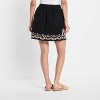 Women's Embroidered Linen Mini A-Line Skirt - Future Collective Black - 2 of 3