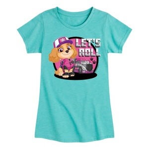 Girls' - Paw Patrol - Skye Let's Roll Fitted Short Sleeve Graphic T-Shirt - 1 of 4