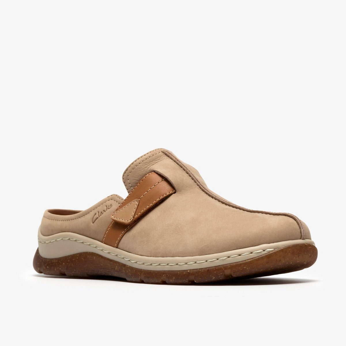 Женские сабо Clarks Womens Orlene Clog Taupe Nubuck Shoes 6 Medium — фото 4