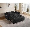 RISOKEYS Pull Out Couch Bed - 3 in 1 Convertible Sofa Bed, Wear Resistant Suede Fabric Sleeper Chair Bed, Lounge Sleeper Sofa for Small Space - Black - 2 of 4