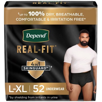 Depend Real Fit Incontinence Underwear for Men - Maximum Absorbency