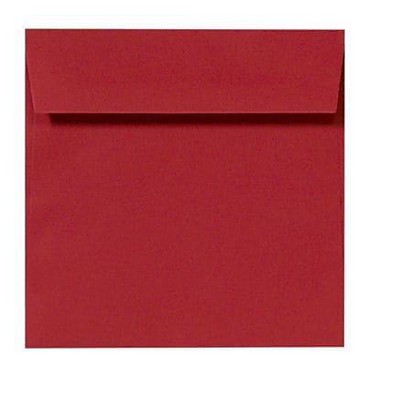 LUX 8" x 8" Square Envelopes Ruby Red 50/PK LUX-8565-18-50