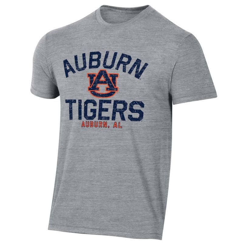 NCAA Auburn Tigers Men&#39;s Gray Tri-Blend T-Shirt, 1 of 3