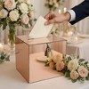 OnDisplay 10" Luxe Acrylic Rose Gold Mirror Wedding Card Box w/Lid - Lucite Gift/Money Box - 4 of 4