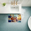Stupell Industries Cool Puppy Tropical Sunset Printed Plush Bath Mat And Bath Rug, Design By Image World, 18"X30" - 4 of 4