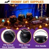 Joyfy 6 PCS Halloween Party Decor Set, 3 Witches Black Candy Bucket Cauldron Serving Bowls 2 Purple Candy Discs a Black Metal Shelf with 3 Hooks - 3 of 4
