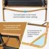FURNIinspire Outdoor Portable Chair Lightweight Aluminum Frame with Wood Grain Accent for Relaxation, Wood-Grain Frame And Black, 21.57"*21.65"*24" - 4 of 4