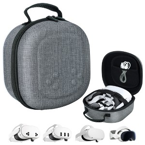 Fosmon For Meta Quest 3 Case Hard Protective Carrying Case, Square Hard Shell Zipper Case for Quest 3S Oculus Quest 2 Apple Vision Pro VR Headset - 1 of 4