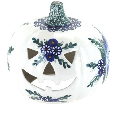 Blue Rose Polish Pottery Clementine Pumpkin Luminary