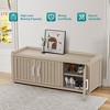 CAVINAS Shoe Cabinet, Storage Bench with Doors for Entryway & Hall - 3 of 4