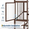 8x6FT Wood Greenhouse for Outdoors, Walk-In Greenhouse with Lockable Door & Ventilated Window,Heavy Duty Greenhouse with PC Panel for Garden Backyard - 4 of 4