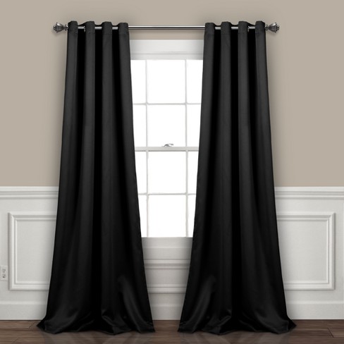 Set Of 2 Insulated Grommet Blackout Curtain Panels Lush Decor