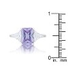 Slickblue 4.5ct CZ Engagement Ring for Women, Classic Style, Rhodium Plated, Trillion Cut, Color Options, Sizes 5-10 - 4 of 4