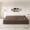 Modern 78" Teddy Fabric Floor Sofa Bed, Full Size Convertible Sleeper Couch with 2 Pillows, Plush Foam-Filled Folding Mattress for Living Room - 3 of 4