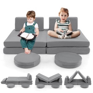Infans 6PCS Modular Kids Foam Play Couch Set w/Washable Covers Sectional Play Sofa - 1 of 4