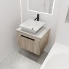 Vynxaria 24 in. Single Wall-Hung White Oak Plywood Bath Vanity with White Stone Slab Ceramic Top KD-PACKING Ready to Assemble - 2 of 4
