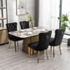 NicBex Modern Tufted Velvet Dining Chairs Set of 2, Comfy Upholstered Kitchen Side Chairs with Chrome Metal Legs & Nailhead Trim - 2 of 4