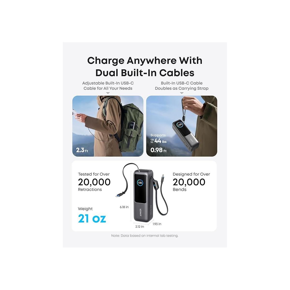 Anker Laptop Power Bank, 25,000mAh Portable Charger with Triple 100W USB-C Ports, Flight-Approved for Travel, iPhone 17/16 Series - thumbnail 3