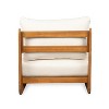 Christopher Knight Home Ansonia Mid-Century Modern Outdoor Acacia Wood Club Chair with Water-Resistant Cushion - 4 of 4
