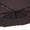 Sunnydaze Outdoor Cantilever Offset Patio with Solar LED Lights, Crank, and Cross Base - 10' - 2 of 4