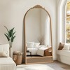 PexFix Classic Carved Arch Wood Frame with Rattan Bottom Wall Mirror - 3 of 4