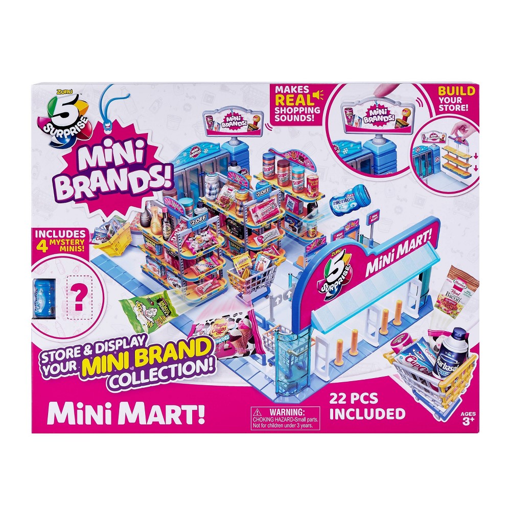 5 Surprise Mini Brands! Mini Mart with 4 Mystery Minis ( Box damaged)