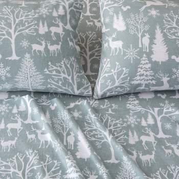100% Turkish Cotton Flannel Printed Sheet Set - Isla Jade
