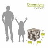 Majestic Home Goods,Cube Pouf Chevron - 2 of 4