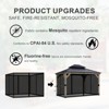 Aoodor Gazebo Replacement Netting Screen, Universal Gazebo 4-Panel Mosquito Net Sidewalls with Double Zippers for Outdoor Patio - 4 of 4
