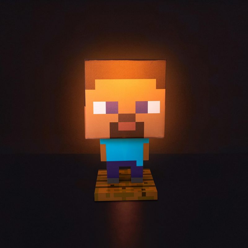 Ukonic Minecraft Steve Figural LED Desk Lamp Light | 13 Inches Tall, 2 of 7