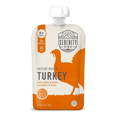 Image of Serenity Kids Pasture Raised Turkey with Organic Sweet Potato Pumpkin & Beet Baby Meals - 3.5oz