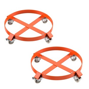 55 Gallon Drum Dolly, Heavy Duty 1250LBS Barrel Cart, Non-Tipping Hand Truck with Casters for Warehouse - 1 of 4