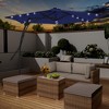 Clihome 10 Ft.Outdoor Patio Cantilever Umbrella with 360 Degrees Rotation,LED Lights,Waterproof Fade-Resistant Canopy with Cross Base - 2 of 4