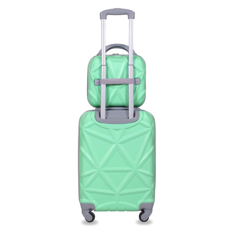 AMKA Gem 2-Piece Carry-On Spinner Weekender Bag Luggage Sets, 2 of 9
