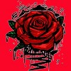 Women's Design By Humans Rugged Rose By Adamzworld Racerback Tank Top - 2 of 3