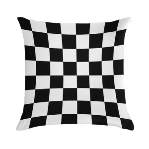 Black White Plaid Pillow Covers 18x18 Decorative Throw Pillows Soft Square Cushion Covers for Couch Sofa Bedroom - 1 of 1