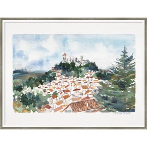 Amanti Art 25" x 19" Casares Spain by Patricia Shaw Wood Framed Wall Art Print : Modern Lithograph, Horizontal Layout - 1 of 4