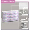 Sorbus 9 Drawers Dresser- Storage Unit with Steel Frame, Wood Top, Fabric Bins - for Bedroom, Closet, Office and more - 3 of 4