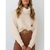 Women’s Elevated Oversized Turtleneck Sweater - Architectural Knit with Strategic Proportions Pullover Tops - 2 of 2