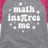 Girls' - Instant Message - Math Inspires Me Shirt Tail Raglan Graphic T-shirt - 2 of 4