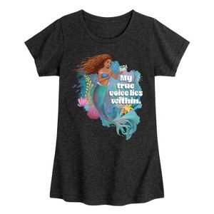 Girls' - Disney - True Voice Lies Within Fitted Short Sleeve Graphic T-Shirt - 1 of 3