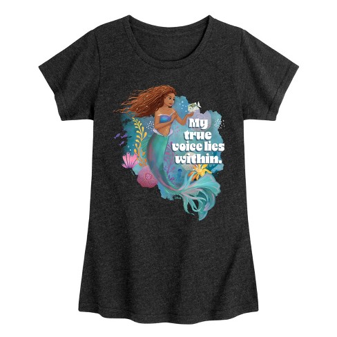 Girls' - Disney - True Voice Lies Within Fitted Short Sleeve Graphic T-Shirt - image 1 of 3