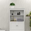 GlasFlength Bathroom Storage Cabinets Over The Toilet Storage Shelf with 2 Doors, Free Standing Home Organizer, White, 25.98"*9.05"*69.92" - 4 of 4
